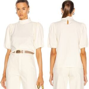 Citizens of Humanity Vivi Cream Mock Neck Top Vanilla